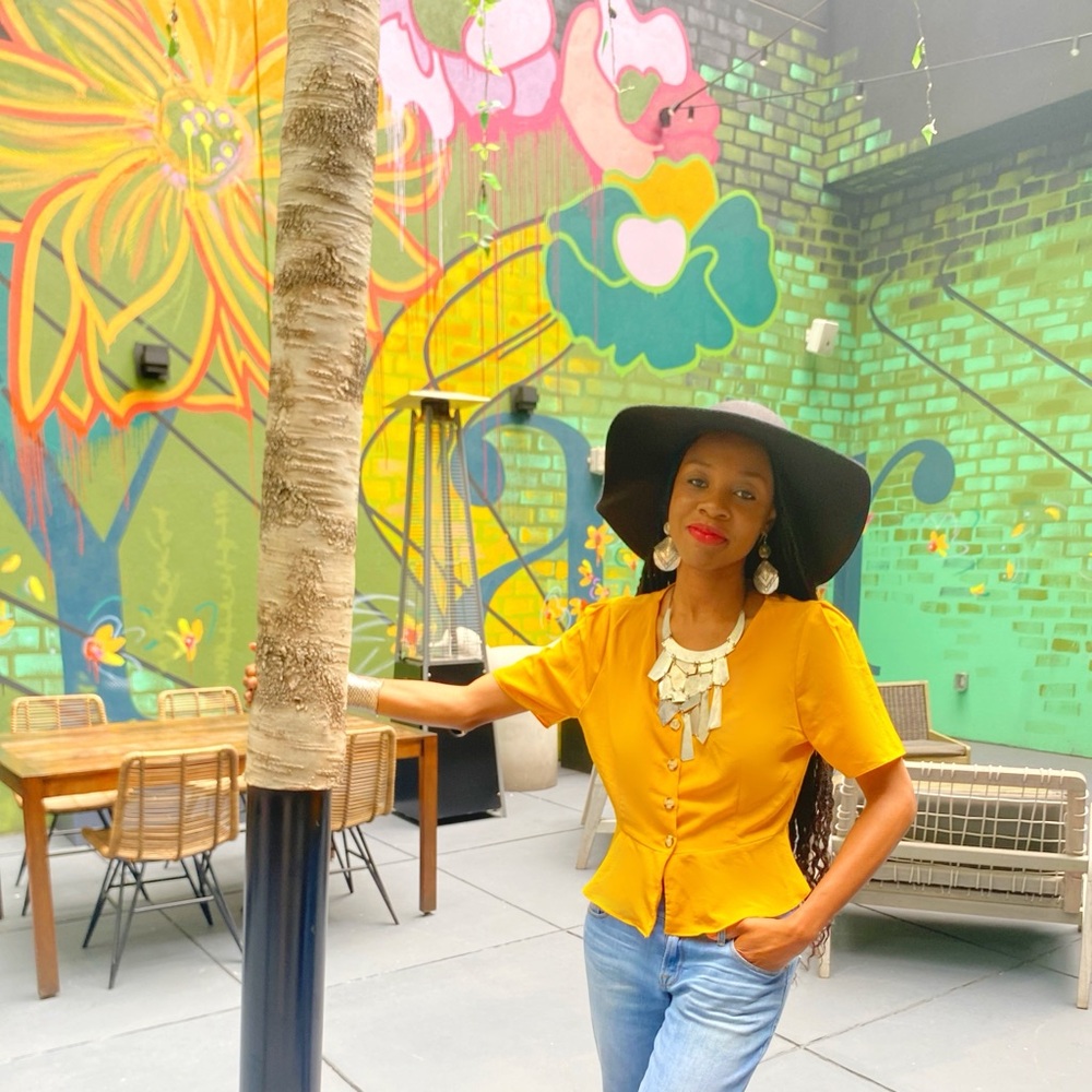 Active USA Mustard Yellow Buttoned Peplum Blouse
